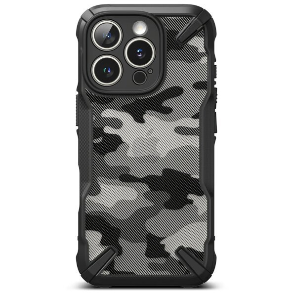 Husa pentru Apple iPhone 16 Pro, Ringke, Fusion X Camo, Neagra 