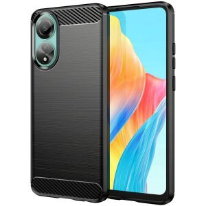 Husa pentru Oppo A58 4G, OEM, Carbon Pro, Neagra 
