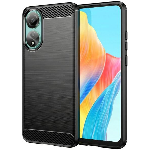 Husa pentru Oppo A58 4G, OEM, Carbon Pro, Neagra 