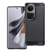 Husa pentru Oppo Reno10, OEM, Carbon, Neagra 