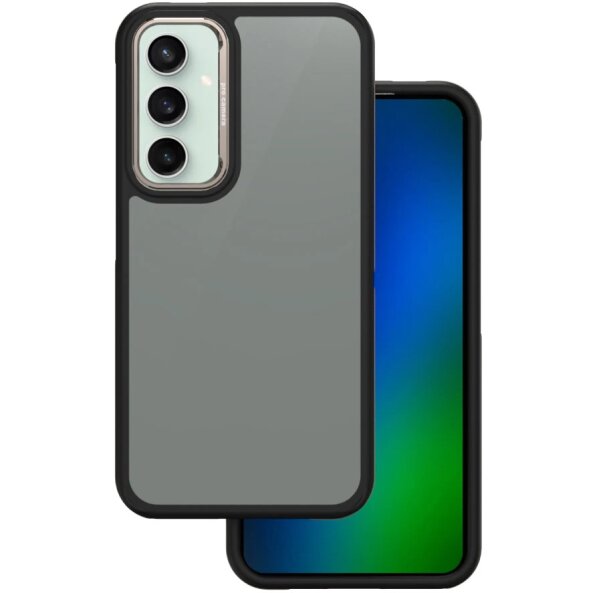 Husa pentru Samsung Galaxy S23 FE S711, OEM, Crystal Black, Gri 
