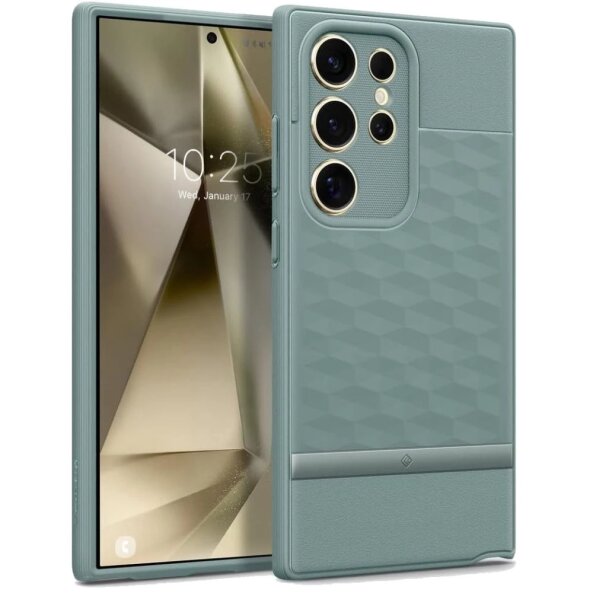 Husa pentru Samsung Galaxy S24 Ultra S928, Spigen, Caseology Parallax, Verde 