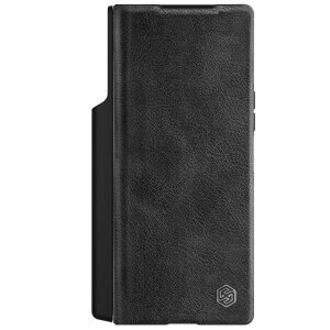 Husa pentru Samsung Galaxy Z Fold6, Nillkin, Qin Leather Pro, Neagra 