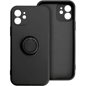 Husa pentru Xiaomi Poco C65 / Redmi 13C, OEM, Silicone Ring, Neagra 
