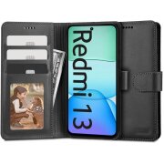 Husa pentru Xiaomi Redmi 13, Tech-Protect, Wallet, Neagra 