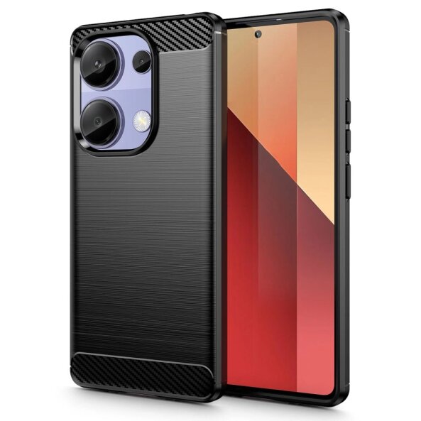 Husa pentru Xiaomi Redmi Note 13 Pro 4G, Tech-Protect, Carbon, Neagra 