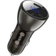 Incarcator Auto Acefast B10, 60W, 3A, 2 x USB-C, Negru 