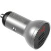 Incarcator Auto Baseus Digital Display, 24W, 2.4A, 2 x USB-A, Argintiu CCBX-0S 