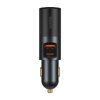 Incarcator Auto Baseus Share Together, 120W, 3A, 1 x Extensie Bricheta - 1 x USB-A - 1 x USB-C, Gri CCBT-C0G 