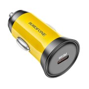 Incarcator Auto Borofone BZ26 Searcher, 30W, 3A, 1 x USB-C, Galben 