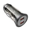 Incarcator Auto Borofone BZ26B Discovery, 45W, 3A, 2 x USB-C, Negru 