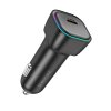 Incarcator Auto Cu Cablu Lightning Borofone BZ28 Trophie, 30W, 3A, 1 x USB-C, Negru 