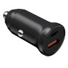 Incarcator Auto DEVIA Smart Mini, 30W, 3A, 1 x USB-A - 1 x USB-C, Negru 