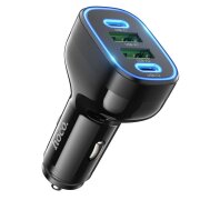 Incarcator Auto HOCO Guide NZ11, 72W, 3A, 2 x USB-A - 2 x USB-C, Negru 