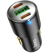 Incarcator Auto HOCO NZ6, 45W, 3A, 1 x USB-A - 2 x USB-C, Negru 
