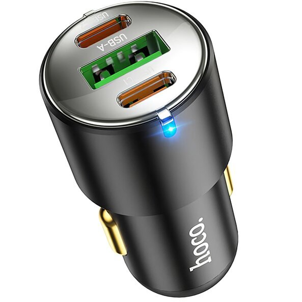 Incarcator Auto HOCO NZ6, 45W, 3A, 1 x USB-A - 2 x USB-C, Negru 