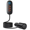 Incarcator Auto Usams US-CC161, 156W, 3A, 1 x Extensie Bricheta - 1 x USB-C - 3 x USB-A, Negru 