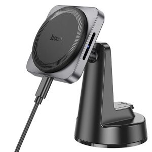 Incarcator Auto Wireless HOCO HW16, 15W, 1.67A, Negru 