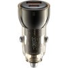 Incarcator Auto XO Design CC60, 60W, 3A, 1 x USB-A - 1 x USB-C, Negru 