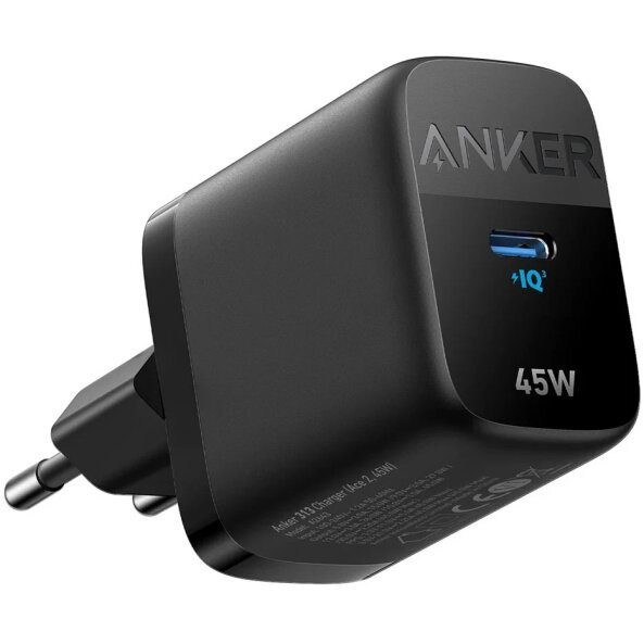 Incarcator Retea Anker 313, 45W, 3A, 1 x USB-C, Negru A2643G11 