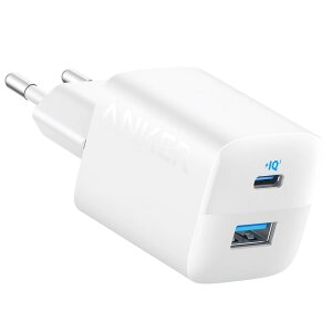 Incarcator Retea Anker 323, 33W, 3A, 1 x USB-A - 1 x USB-C, Alb A2331G21 