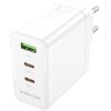 Incarcator Retea Borofone BN12, 65W, 5A, 1 x USB-A - 2 x USB-C, Alb