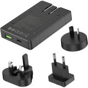 Incarcator Retea Budi, 65W, 3A, 1 x USB-A - 1 x USB-C, Negru, Resigilat 