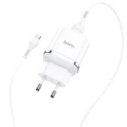 Incarcator Retea cu Cablu microUSB HOCO N3, 18W, 3A, 1 x USB-A, Alb