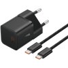 Incarcator Retea Cu Cablu USB-C Baseus GaN5, 20W, 3A, 1 x USB-C, Negru P10110900113-00 