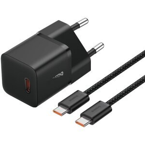Incarcator Retea Cu Cablu USB-C Baseus GaN5, 20W, 3A, 1 x USB-C, Negru P10110900113-00 