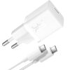 Incarcator Retea Cu Cablu USB-C Baseus GaN5S, 30W, 3A, 1 x USB-C, Alb P10110902213-00 