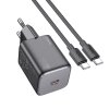 Incarcator Retea Cu Cablu USB-C HOCO N40, 20W, 3A, 1 x USB-C, Negru 