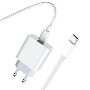 Incarcator Retea Cu Cablu USB-C Prestico F8S, 20W, 3A, 1 x USB-C, Alb 