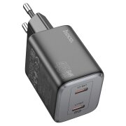 Incarcator Retea HOCO N42, 45W, 3A, 2 x USB-C, Negru 