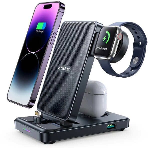 Incarcator Retea Joyroom JR-WQS02 Foldable 4in1, 7.5W, Negru 