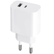 Incarcator Retea MaXlife MXTC-06, 20W, 3A, 1 x USB-A - 1 x USB-C, Alb 