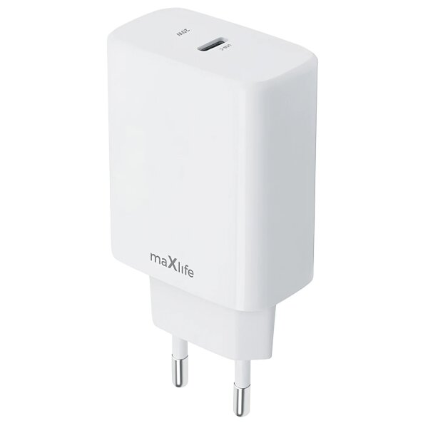 Incarcator Retea MaXlife MXTC-10-20C, 20W, 3A, 1 x USB-C, Alb 