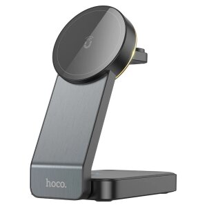 Incarcator Retea Wireless HOCO CQ3 3in1, 15W, 1.67A, Negru 
