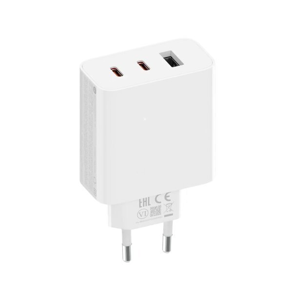 Incarcator Retea Xiaomi 2C1A GaN, 67W, 3A, 1 x USB-A - 2 x USB-C, Alb 