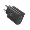 Incarcator Retea XO Design L105, 35W, 3A, 2 x USB-C, Negru 