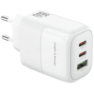 Incarcator Retea XO Design L139, 65W, 4.5A, 1 x USB-A - 2 x USB-C, Alb 