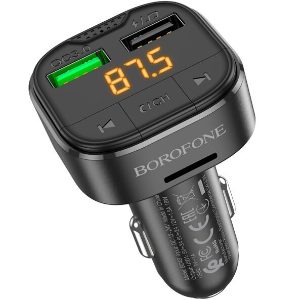 Modulator FM Bluetooth Borofone BC43 Flash, 2 x USB-A - microSD 