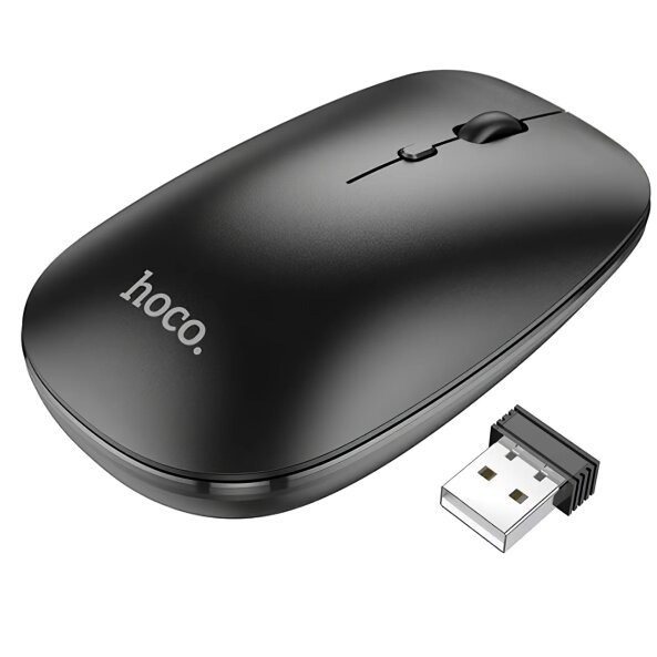 Mouse Wireless HOCO GM15, 1600DPI, Negru 