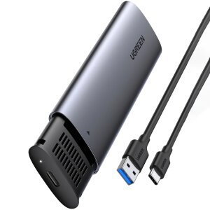 Rack UGREEN CM400 pentru SSD M.2 NVMe SATA, Gri 