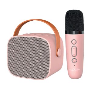 Boxa Portabila Bluetooth MaXlife MXKS-100 Karaoke, 6W, Roz 