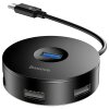 Hub USB-C Baseus AirJoy, 3 x USB-A - 1 x USB-A 3.0, Negru CAHUB-G01 