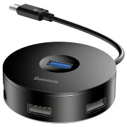 Hub USB-C Baseus AirJoy, 3 x USB-A - 1 x USB-A 3.0, Negru CAHUB-G01 