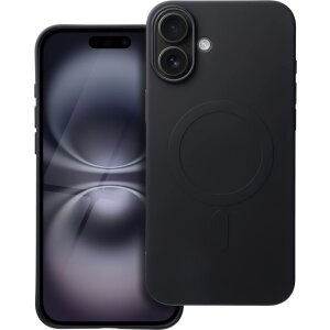 Husa MagSafe pentru Apple iPhone 16 Plus, OEM, Silicone Mag (Big Hole), Neagra 