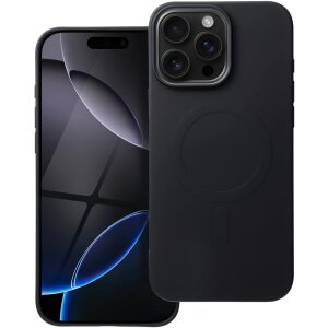 Husa MagSafe pentru Apple iPhone 16 Pro Max, OEM, Silicone Mag (Big Hole), Neagra 