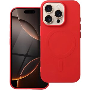 Husa MagSafe pentru Apple iPhone 16 Pro, OEM, Silicone Mag (Big Hole), Rosie 